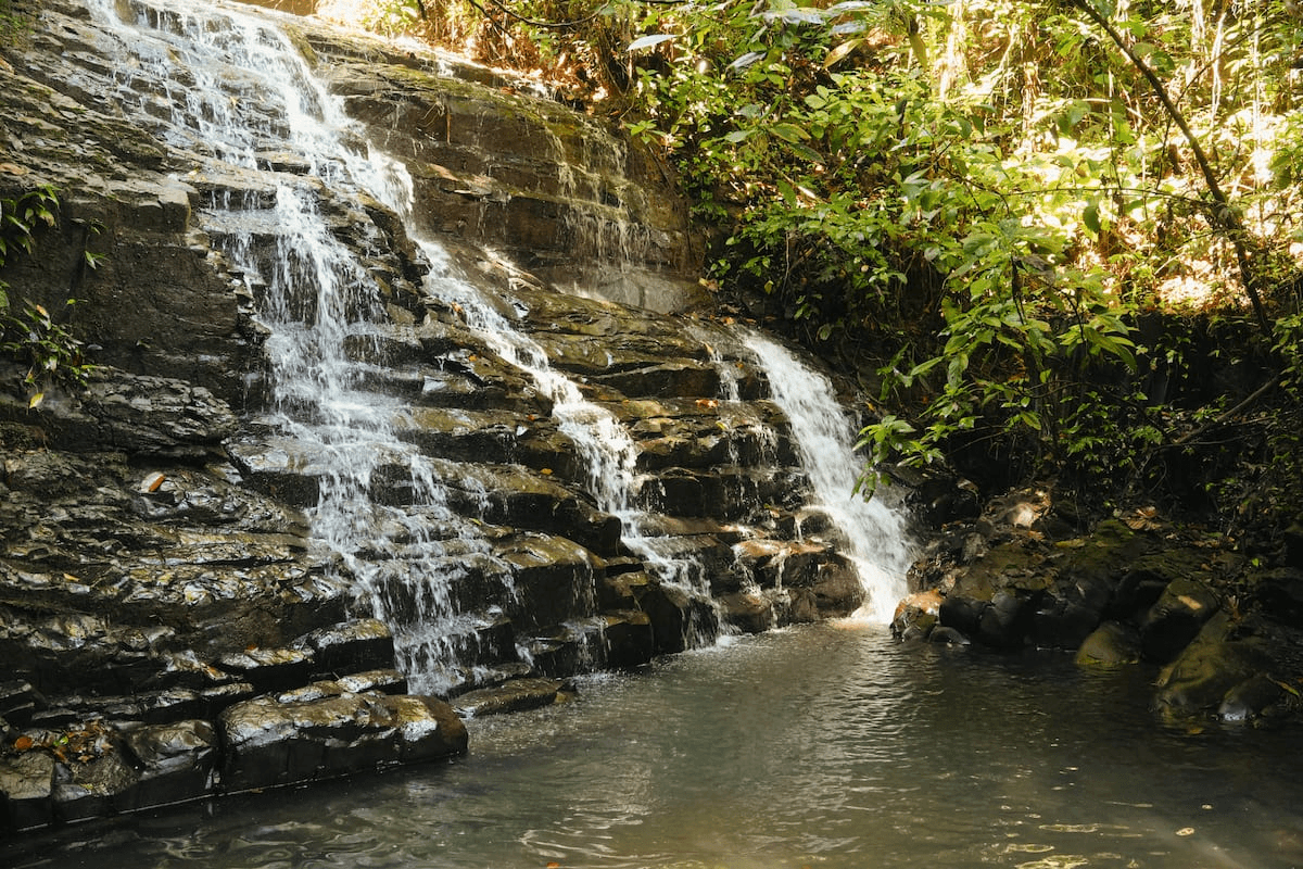 Waterfall in the Costa Rica jungle